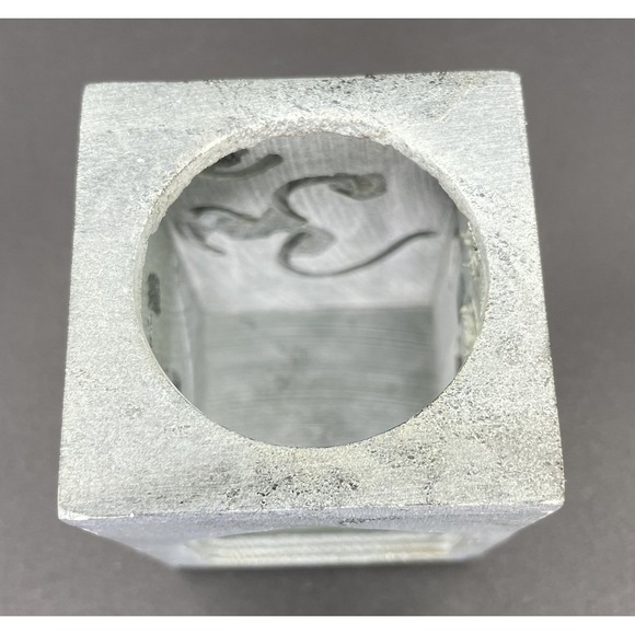Essential Oil Burner Handcarved Soapstone Gray Om Symbol Made In India - Picture 6 of 14